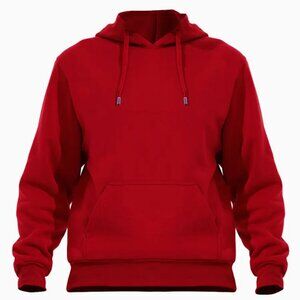 LEEHANTON Men's Red Oversized Hoodie Sweatshirt NWT NEW